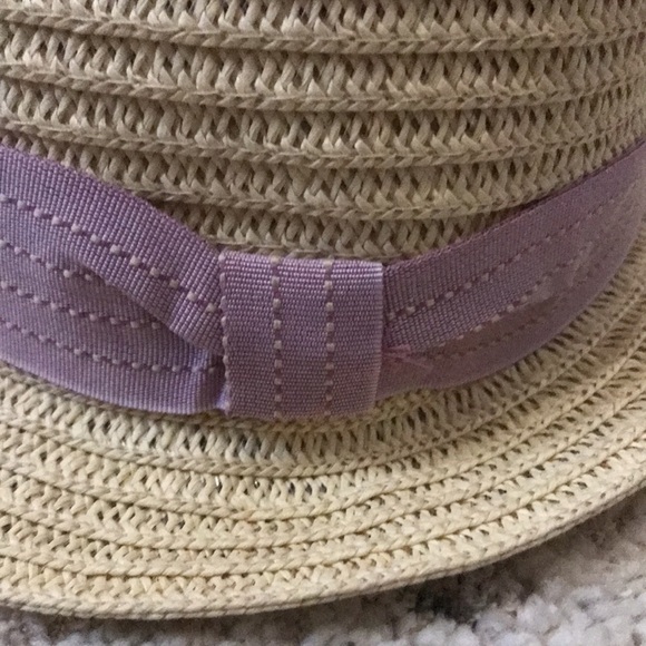 Scala Pronto Small Brim Straw Hat Lavender ribbon OS - Picture 2 of 5